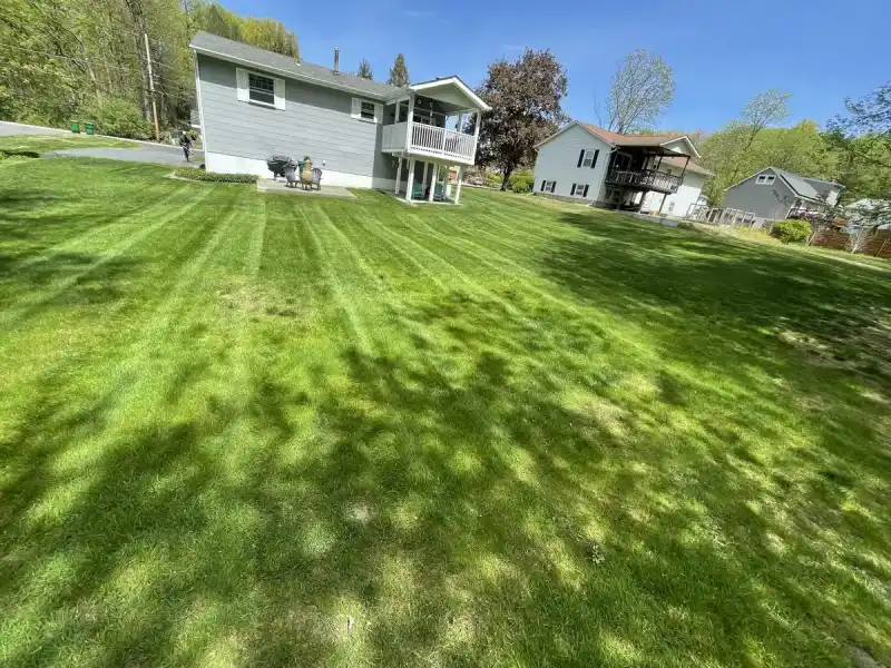 Residential lawn maintenance in Myers Corner area